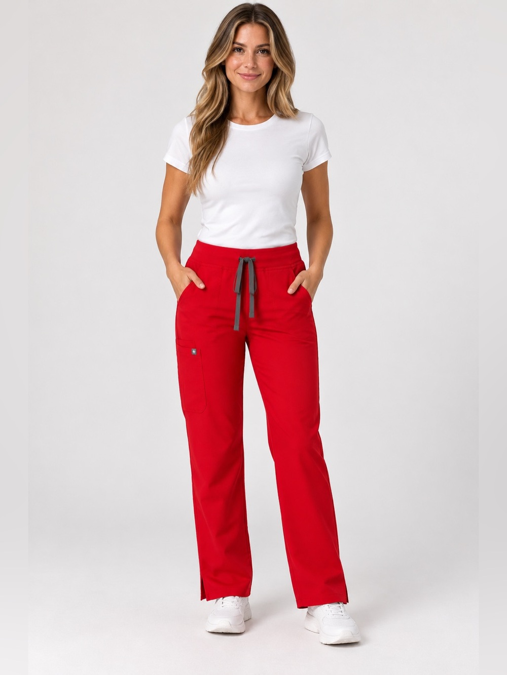 FIGS Kade Cargo Scrub Pants Red Technical Collection T21004 Women’s S